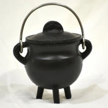 Load image into Gallery viewer, Cast Iron Cauldron with Lid and Handle for Potions