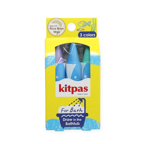 Kitpas Bath Rice Wax Crayons 3 colors - Fish