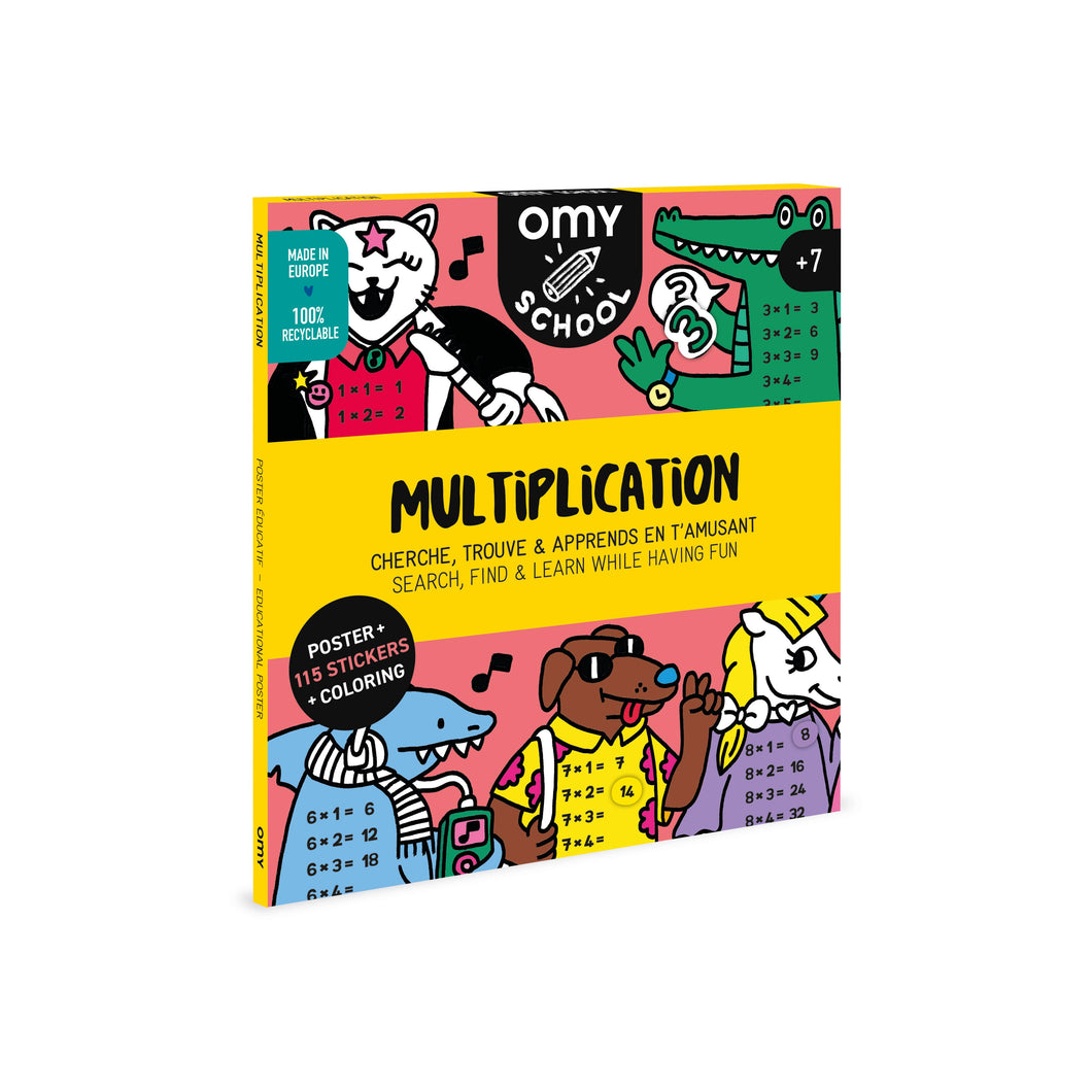Multiplication Sticker + Coloring Poster
