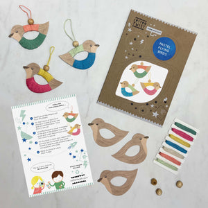 make your own pastel flying bird decorations