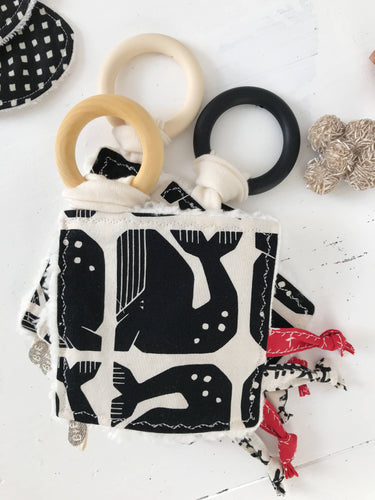 Whale Crinkle Baby Toy, High contrast, Gender Neutral
