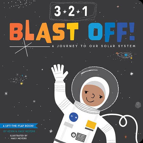 3-2-1 Blast Off!  Board book with flaps