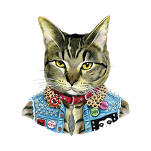 Load image into Gallery viewer, Punk Cat Tattoo Pair