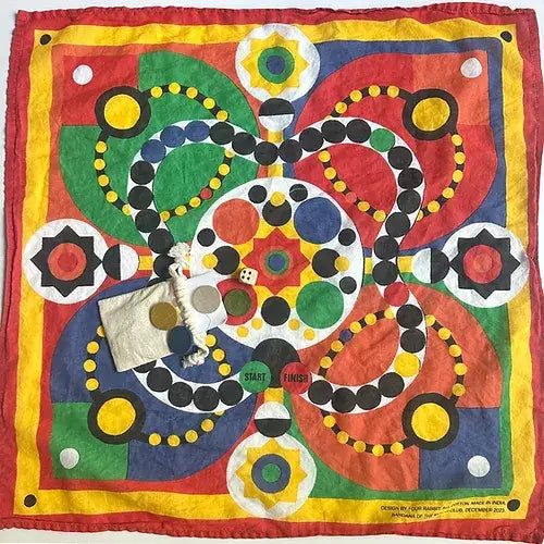 Bandana/board game designed by Four Rabbit