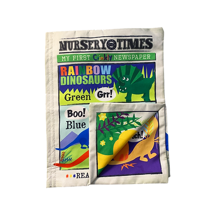 Nursery Times Crinkly Newspaper - Rainbow Dinosaurs