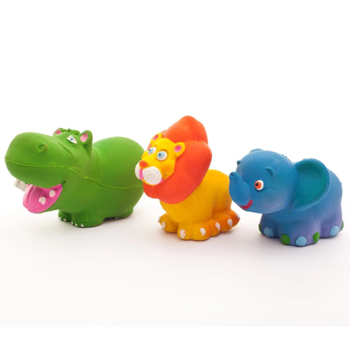 Natural Rubber Safari Animals with squeaker