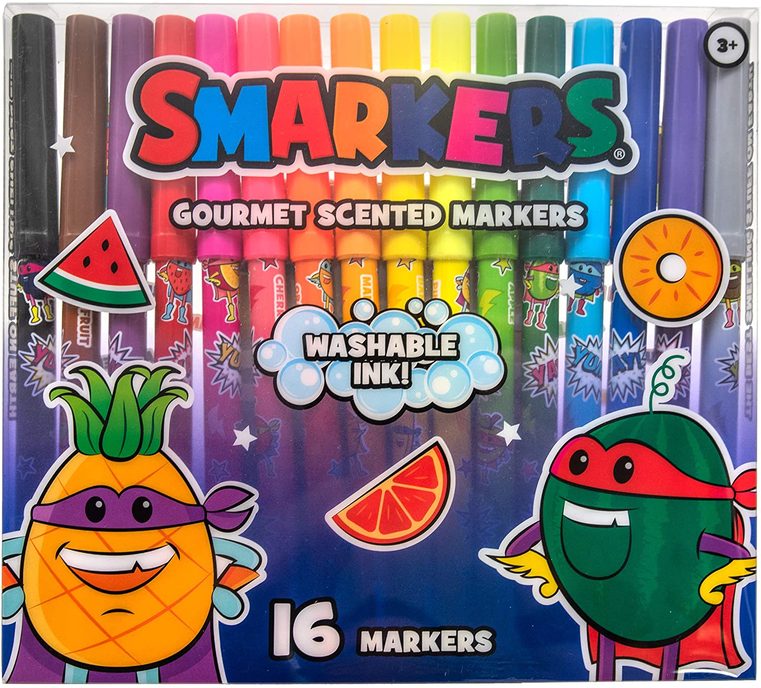 Fruit Scented, Washable Markers, Set of 6 