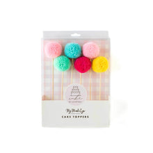 Load image into Gallery viewer, SALE - CAKE BY COURTNEY POM-POM CAKE TOPPERS