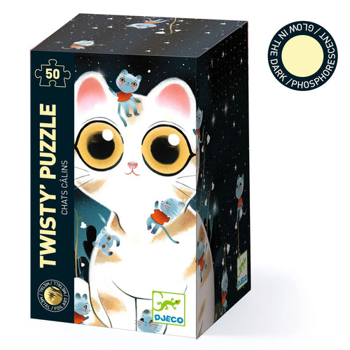 Cuddly Cats Metallic Glow-in-the-Dark Wizzy - 50pc Jigsaw Puzzle