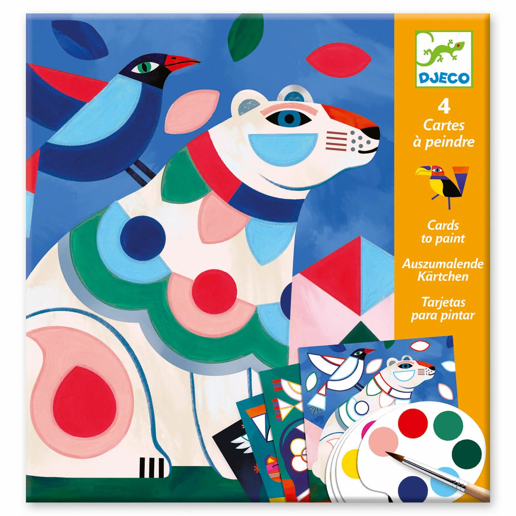 Fanciful Bestiary Surprise Watercolor Painting Cards Activity Set