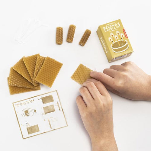 Natural Beeswax Birthday Candle Kit