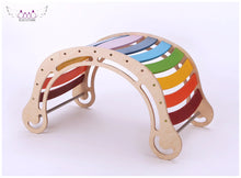 Load image into Gallery viewer, Demo Sale - Large Rainbow Waldorf Rocker and Ramp