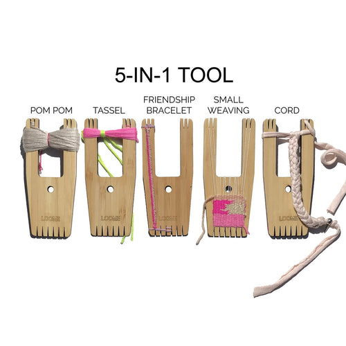 5-IN-1 Weaving tool & Pom Pom Maker : Big A Model Create Print