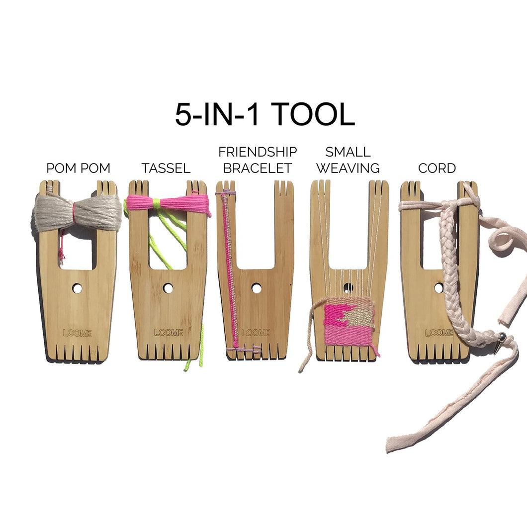 5-IN-1 Weaving tool & Pom Pom Maker : Big A Model Create Print