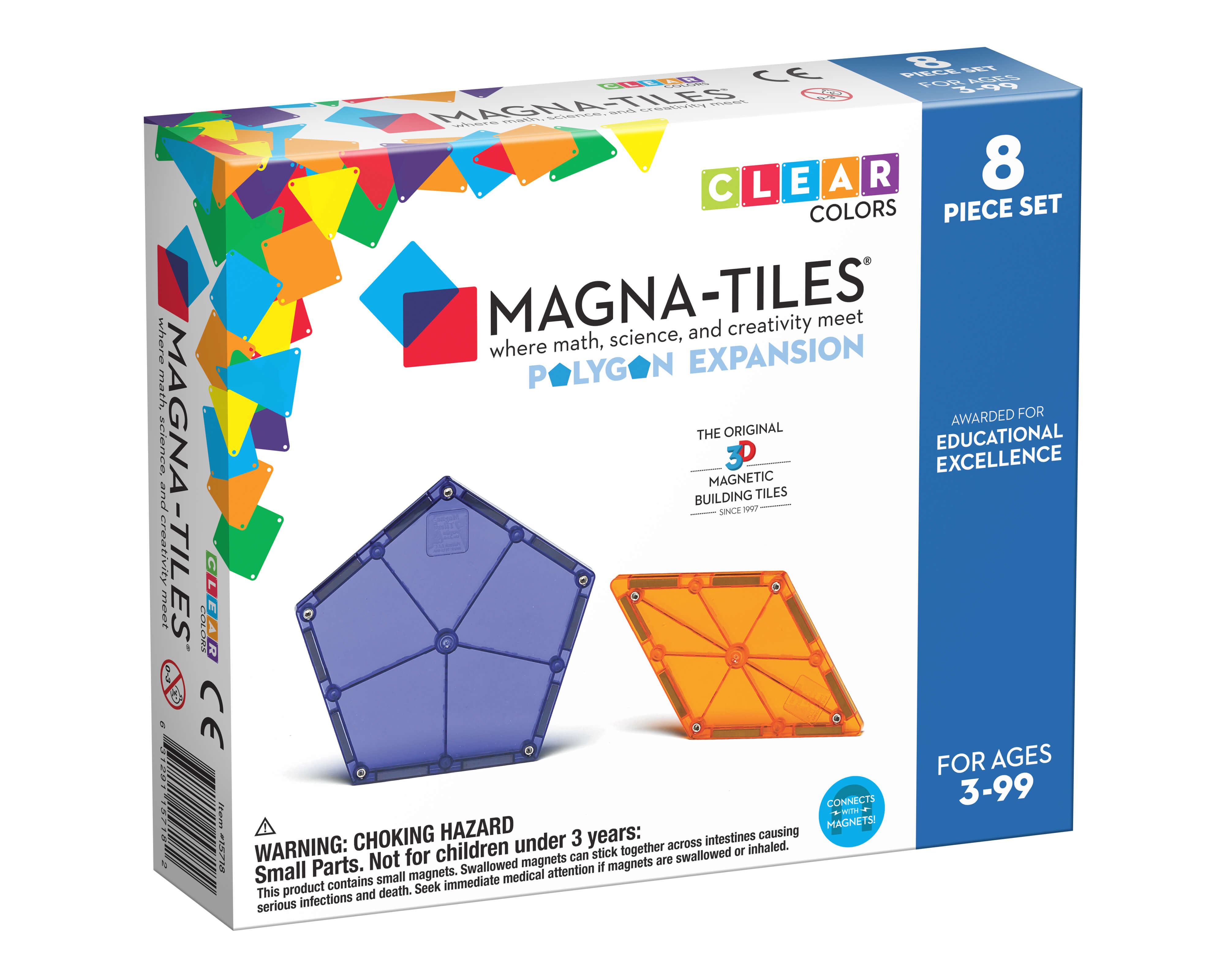 Magna-Tiles Polygons 8-Piece Expansion Set – Hammer and Jacks