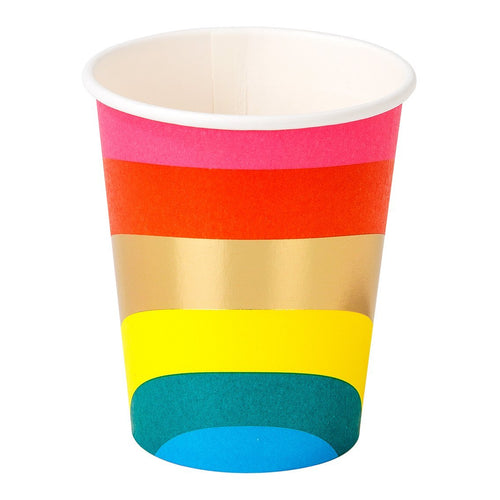 Birthday Brights Rainbow Paper Cups