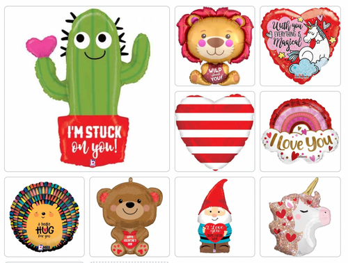 Mylar Balloons with Love