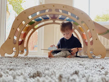 Load image into Gallery viewer, Demo Sale - Large Rainbow Waldorf Rocker and Ramp