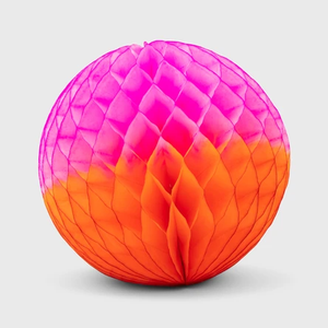 Two-Tone Honeycomb Ball Orange & Pink - 25cm