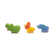 Load image into Gallery viewer, Natural Rubber Safari Animals with squeaker