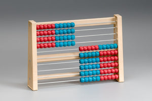 Calculating frame - Abacus 100 balls red / blue