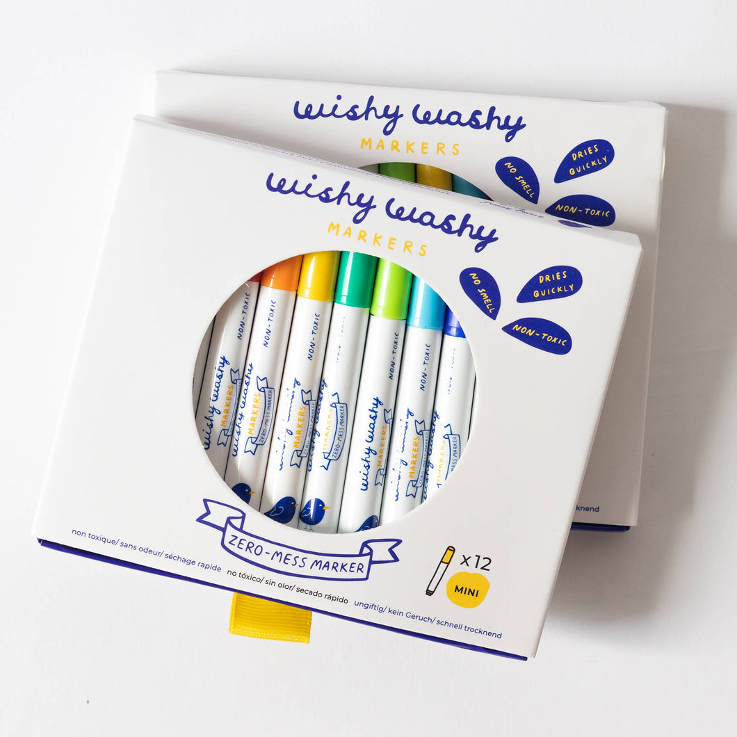 Wishy Washy Markers MINI - Set of 12 Assorted Colors