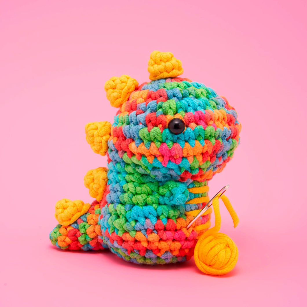 Fred the Rainbow Dinosaur Beginner Crochet Kit