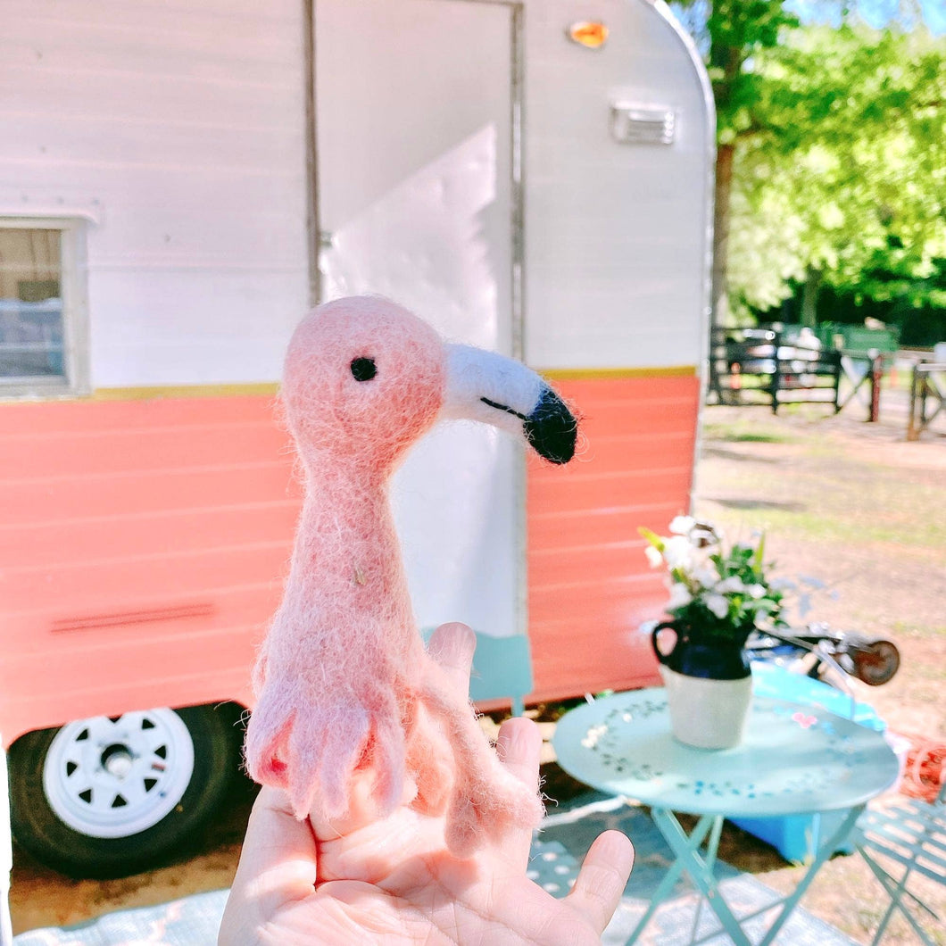 Flamingo Finger Puppet