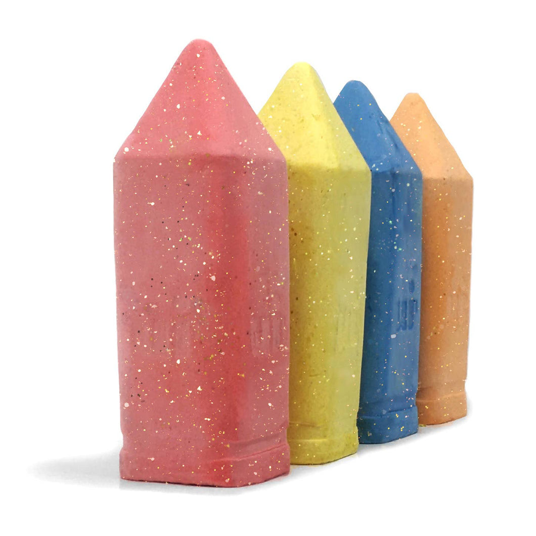 Non-Toxic Chunky Sidewalk Chalk - Glitter Bling