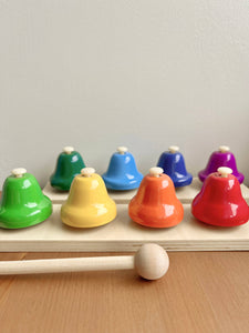 Wooden Desk Bells Set | 8 Notes Diatonic Hand Bells