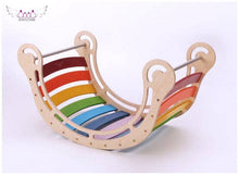 Load image into Gallery viewer, Demo Sale - Large Rainbow Waldorf Rocker and Ramp