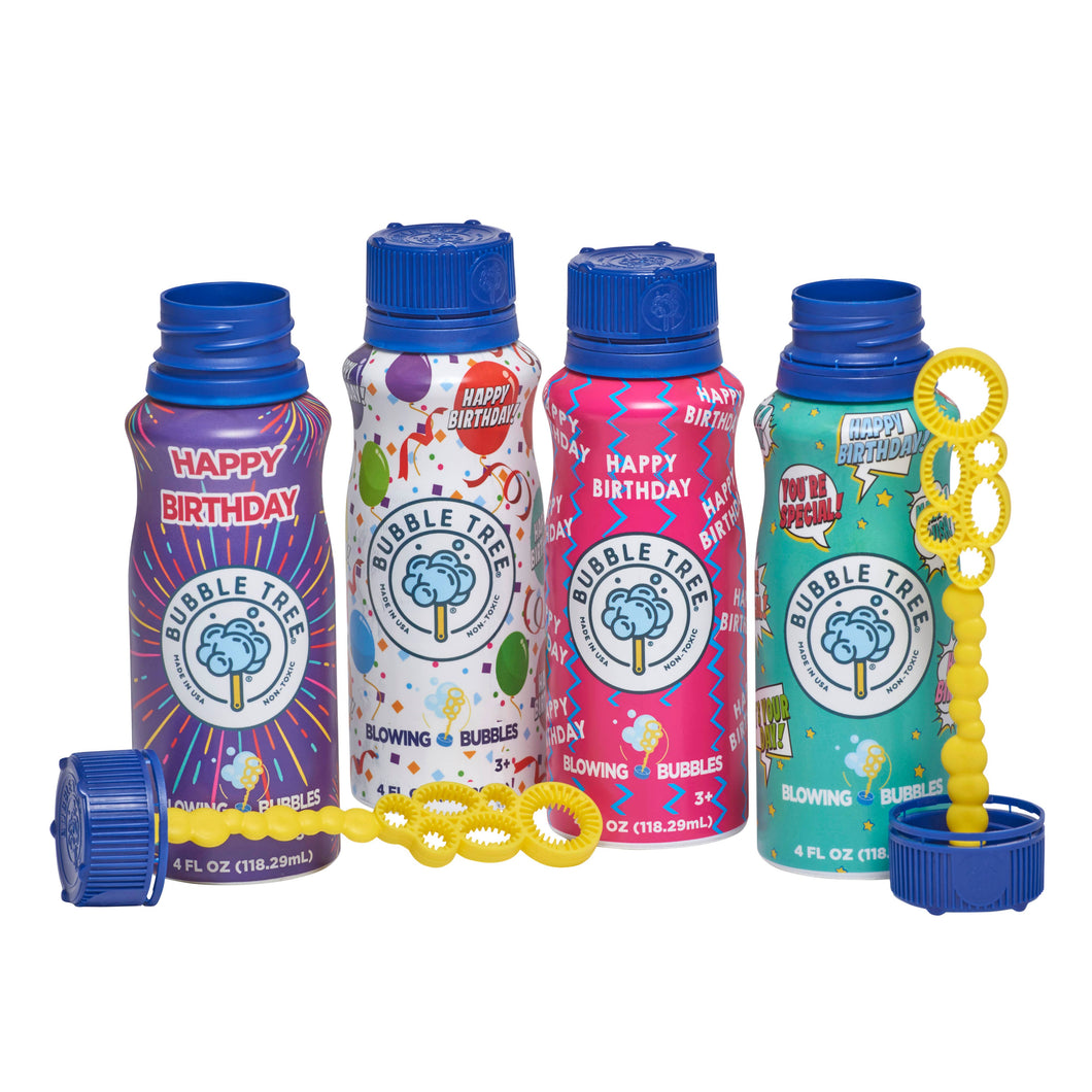 Happy Birthday 4 FL. Oz.  Aluminum Bubbles & Wand