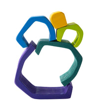 Load image into Gallery viewer, Rainbow Mountain - 5 Piece Wooden Stackable Nesting Blocks Play Set