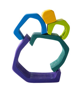 Rainbow Mountain - 5 Piece Wooden Stackable Nesting Blocks Play Set