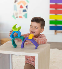 Load image into Gallery viewer, Rainbow Mountain - 5 Piece Wooden Stackable Nesting Blocks Play Set
