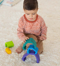 Load image into Gallery viewer, Rainbow Mountain - 5 Piece Wooden Stackable Nesting Blocks Play Set