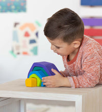 Load image into Gallery viewer, Rainbow Mountain - 5 Piece Wooden Stackable Nesting Blocks Play Set