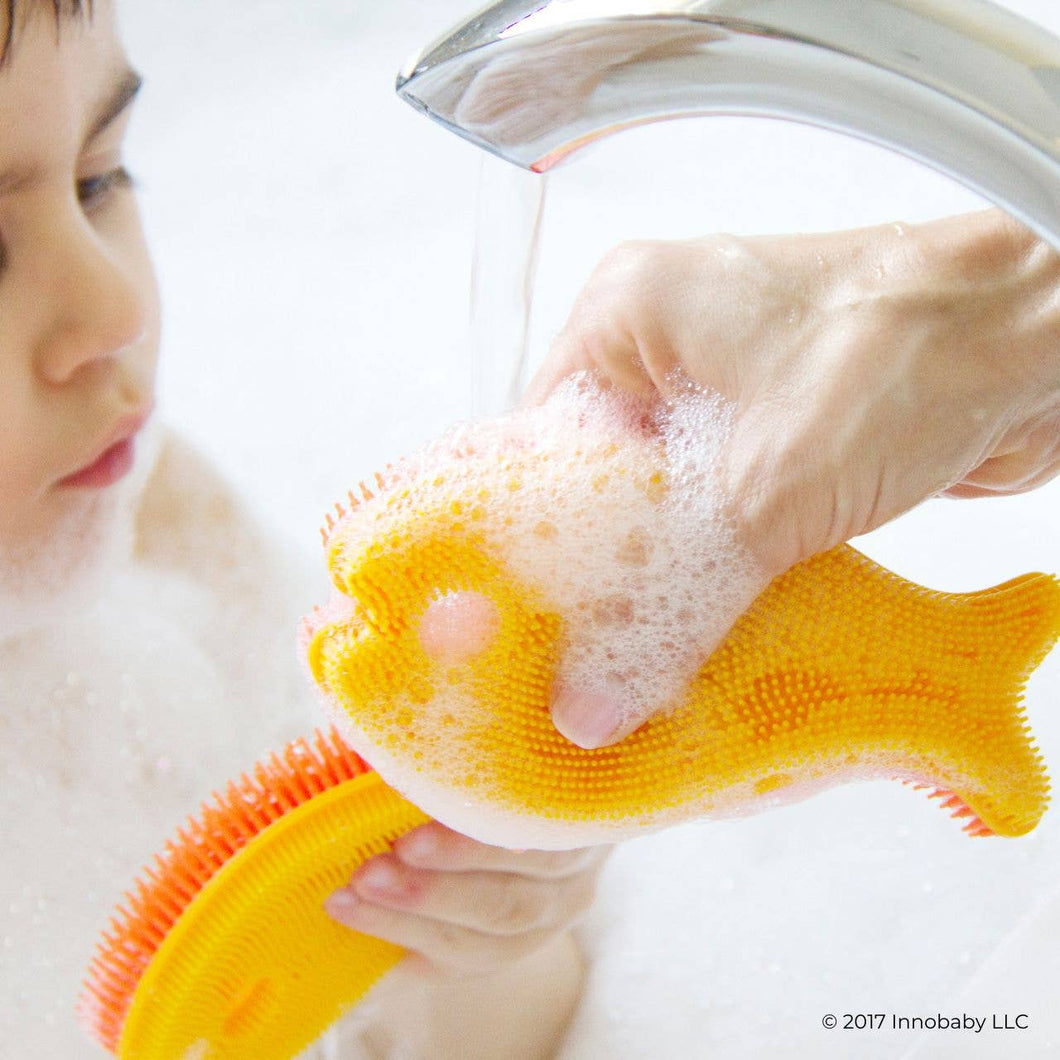 Silicone Fish Bath Scrub for Babies & Kids -Original-24 Pack