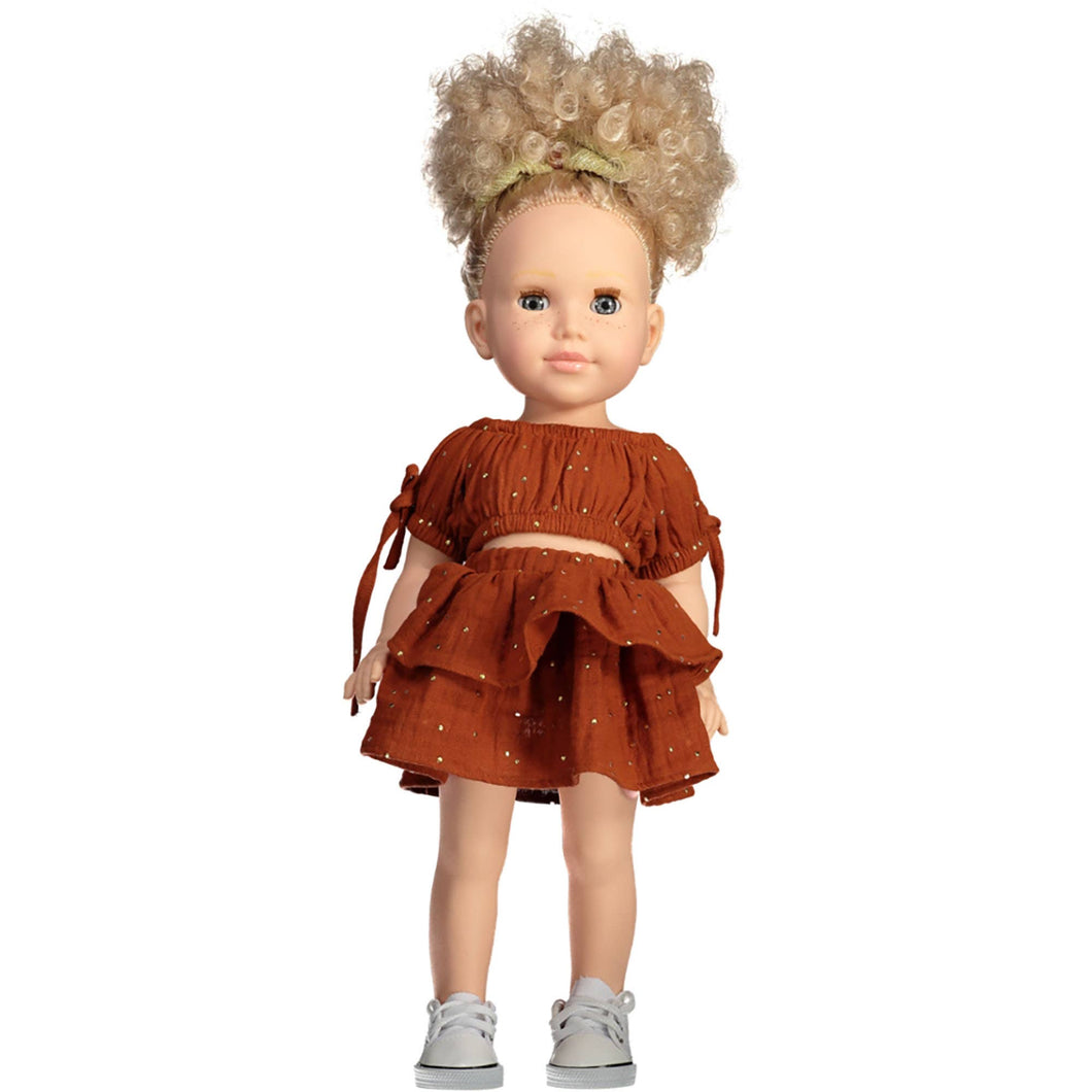 Blonde curly best sale hair doll