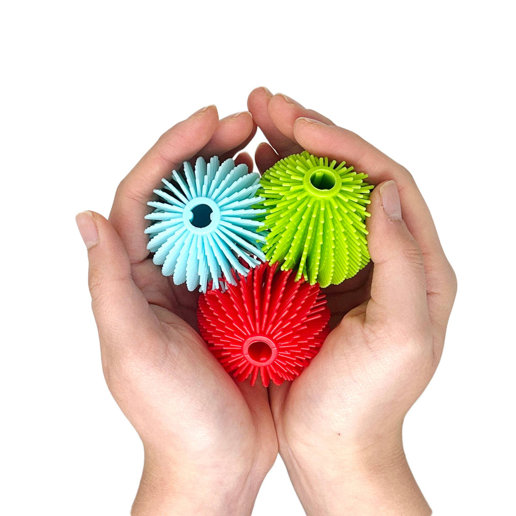 SPIKE Silicone Sensory Tactile Fidget Ball - 3 pack
