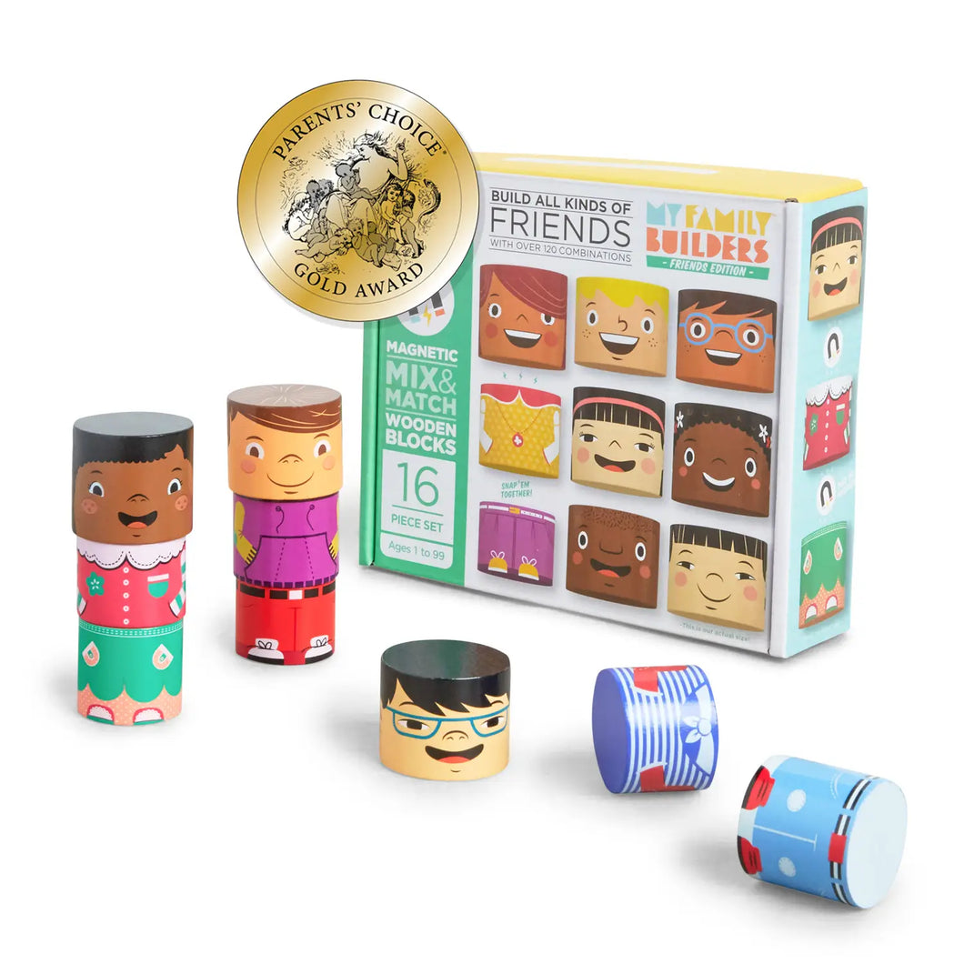 My Family Builders - Mix & Match Wooden Blocks (16pc)