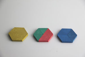 Geometric tile pattern blocks (40 pieces)