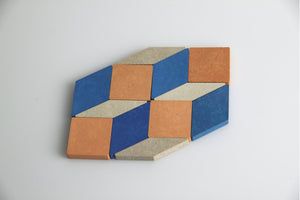 Geometric tile pattern blocks (40 pieces)