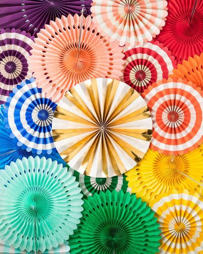 PAPER PARTY FAN SET