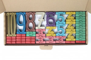Stacking Tower Numbers in Montessori Colors - (34 pcs)
