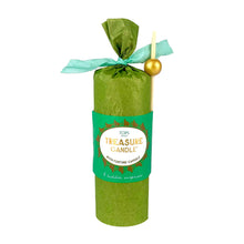Load image into Gallery viewer, Beeswax Treasure Candle 4&quot;